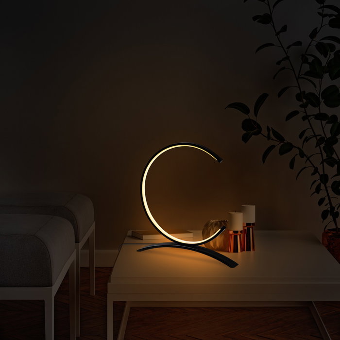Opviq Moon - 13330 Lámpara de Mesa Negra